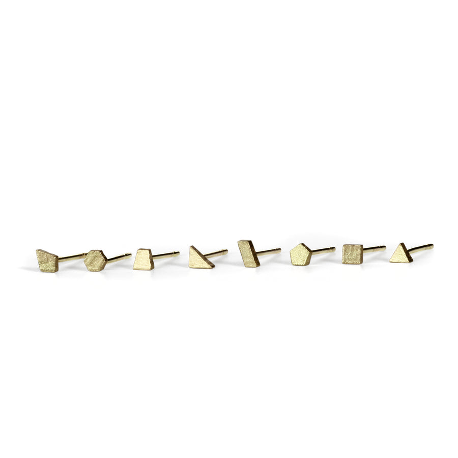 Pentagon Glint stud earring