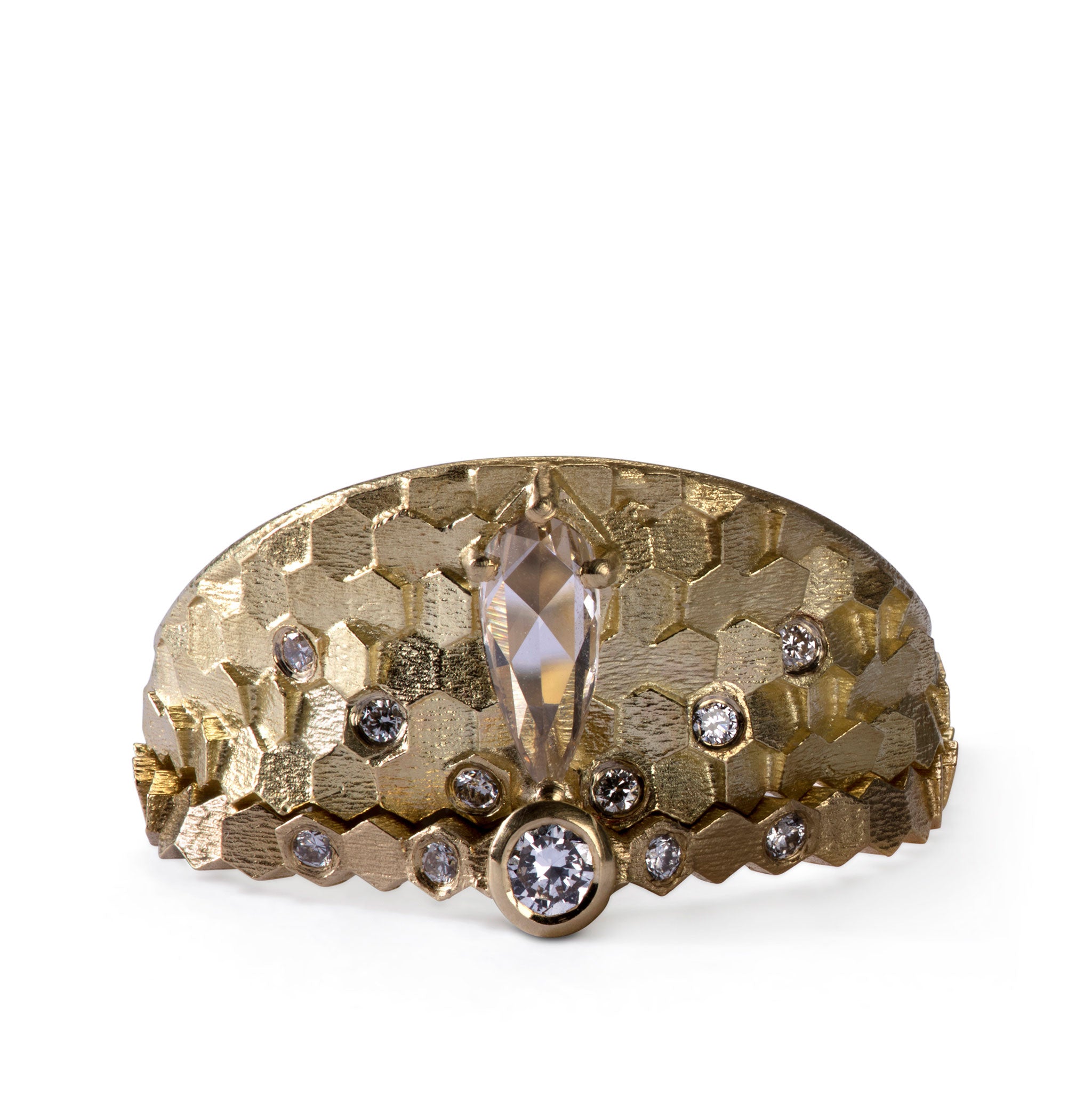Single hex ring with 2.5mm central diamond – Jo Hayes Ward