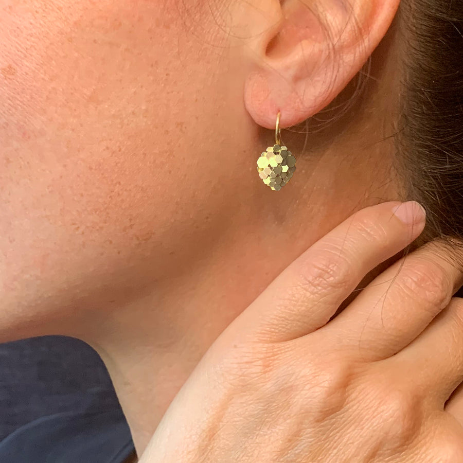 10mm Chaos hex pod earrings