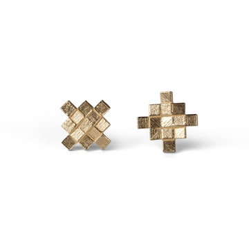 Large Inca Cross Square Studs