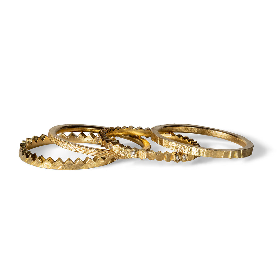 Mixed pattern stacking ring set – Jo Hayes Ward