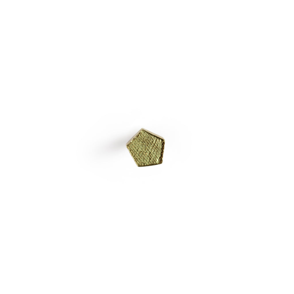 Pentagon Glint stud earring