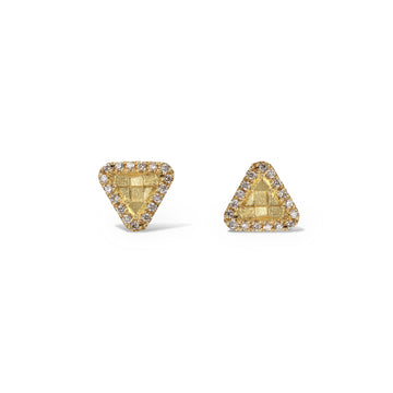 Small triangular stratus stud earrings