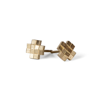 Swiss Cross Square Studs