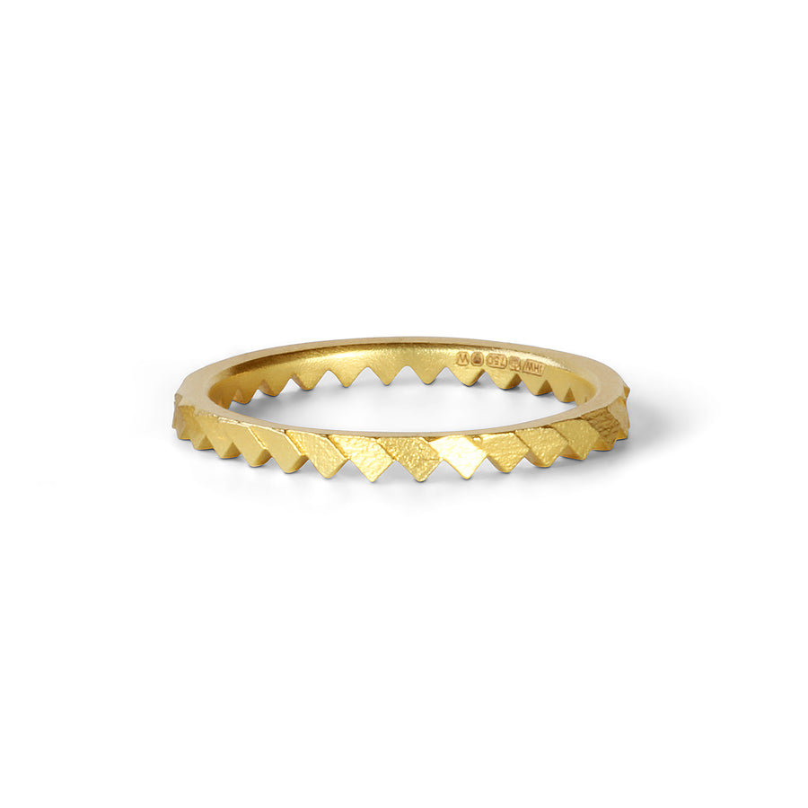 Half Parquet ring 18ct yellow gold