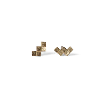 Zig Zag Square Studs