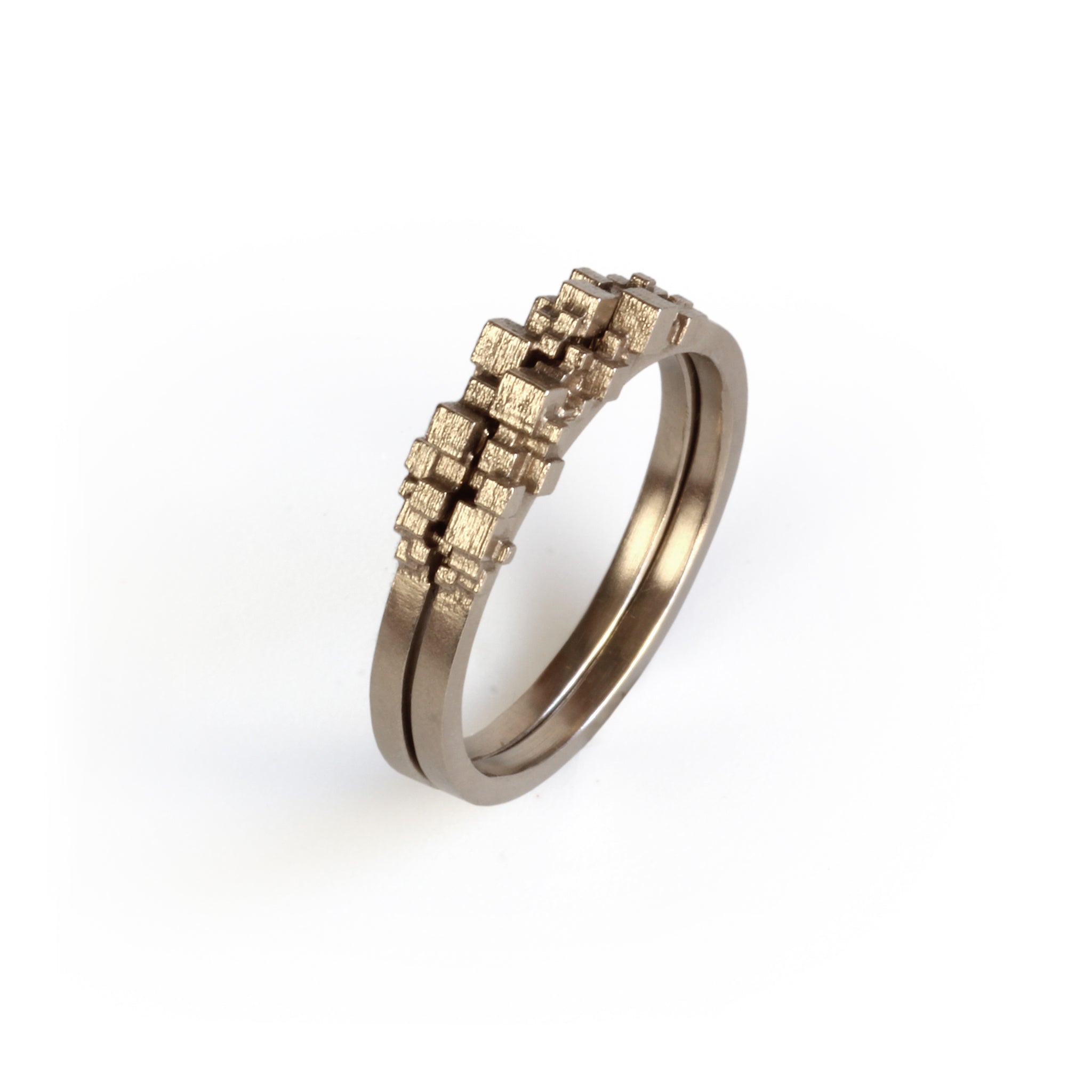 Cube Stackable Rings Small stack cube ring set β Jo Hayes Ward