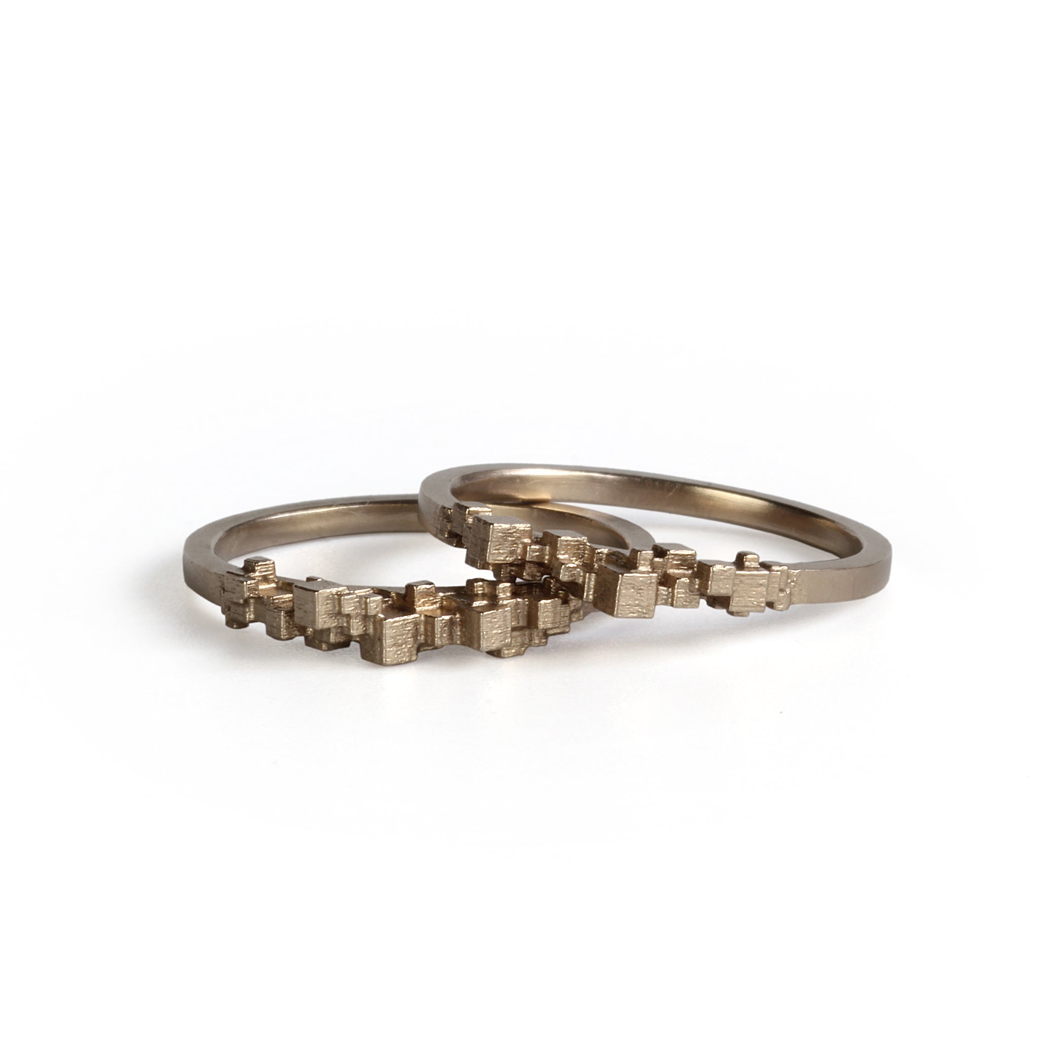 Small stack cube ring set – Jo Hayes Ward